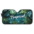 thumbnail image 2 of Yuyamidu Palm Leaves Car Sun Shade Windshield Green Automobile Windshield Sun Shade for SUV Truck Van Sedan Car Accessories Tropical Shade for Car Window, 2 of 5