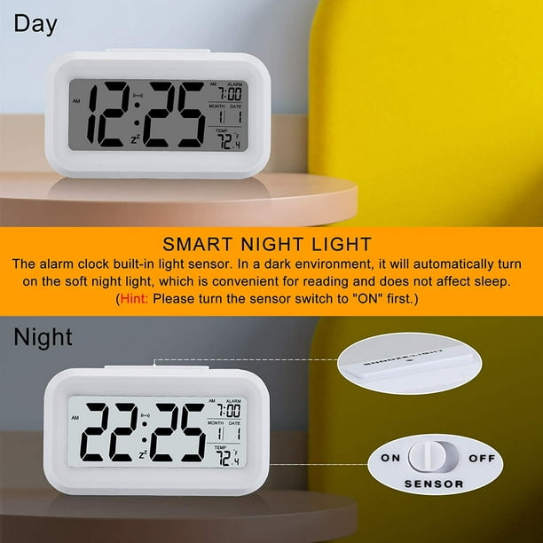 Horloge électronique de voiture Petite horloge numérique alimentée par  batterie Horloge numérique de tableau de bord