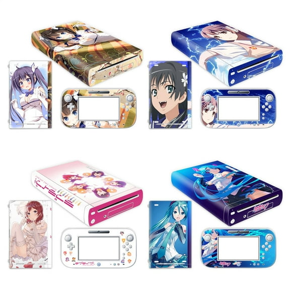 KIPLINK Vinyl Decal Skin for Nintendo Wii U Console and GamePad Controller, Protective Sticker Wrap Cover