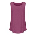 thumbnail image 5 of TKLPEHG Tank Tops for Women Crew Neck Tank Top Loose Comfy Lightweight Solid Color Fashion Sleeveless T Shirt Casual Summer Clothes Blouses (Purple,M), 5 of 6