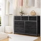 thumbnail image 1 of 45-pulgada moderno cómoda mesa de TV - entertainment center con 10 cajones para almacenamiento. ideal para para dormitorio, sala de estar, closet, o entrada (negra willow), 1 of 8