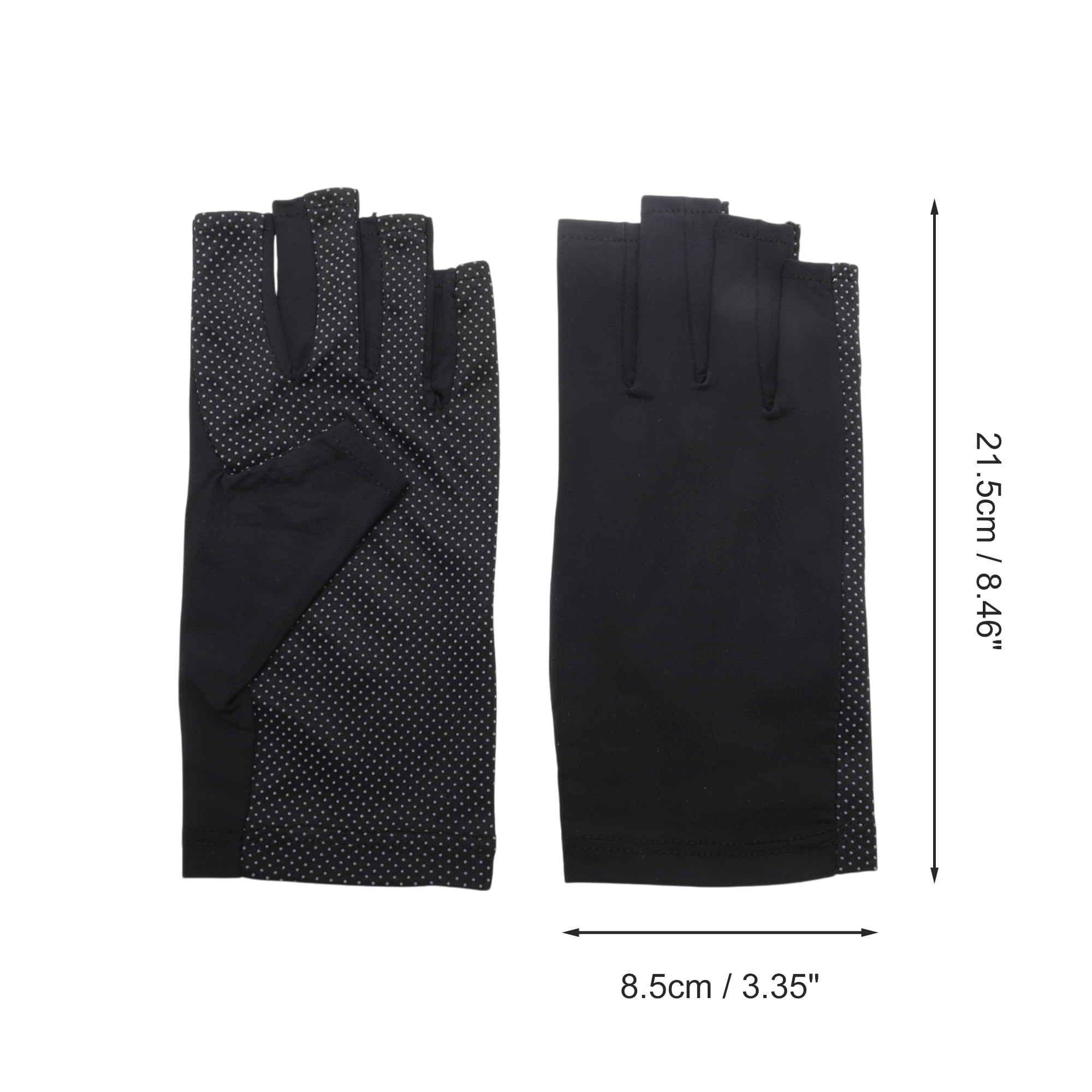 Unique Bargains Thin Ultraviolets-proof Manicure Gloves 1 Pair Black