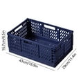 thumbnail image 3 of VQPeo Foldable Plastic Storage Crates, Collapsible Stackable Bins Portable Baskets with Handle, Folding Containers for Office Kitchen Bedroom Bathroom, 3 of 5