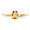 thumbnail image 5 of 14K Yellow Gold Ring Band with Stones (11) November Citrine Oval Diamond Round White, 5 of 5
