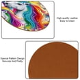 thumbnail image 5 of Unicorn 6PCS Round Car Coasters, Microfiber Leather Cup Holders for Car, 11x11 cm/4.3x4.3 in, Absorbent Car Coaster Set of 6, Car Accessories for Women and Men, 5 of 6
