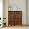 thumbnail image 2 of 1/2Pcs Storage Chest of Drawers, 4-Unit Fabric Drawers, Solid Metal Frame, Wooden Top for Entryways, 2 of 16
