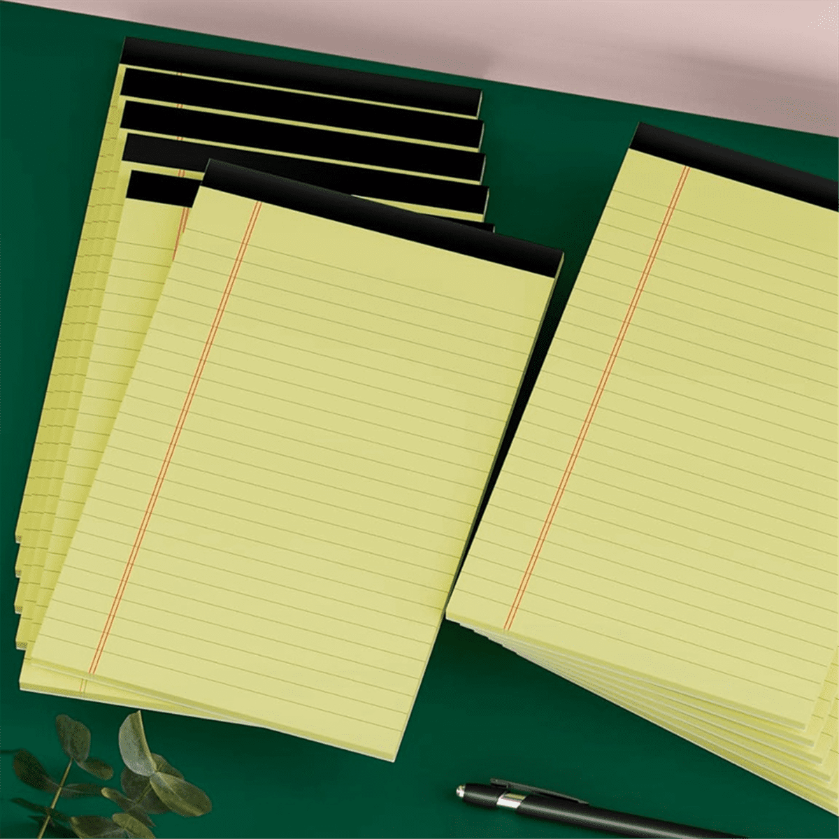 Yellow Pads 5X8 Notepads, 8 Pack Small Note Pads 5X8 College Ruled Perforated Memo Pad for Work