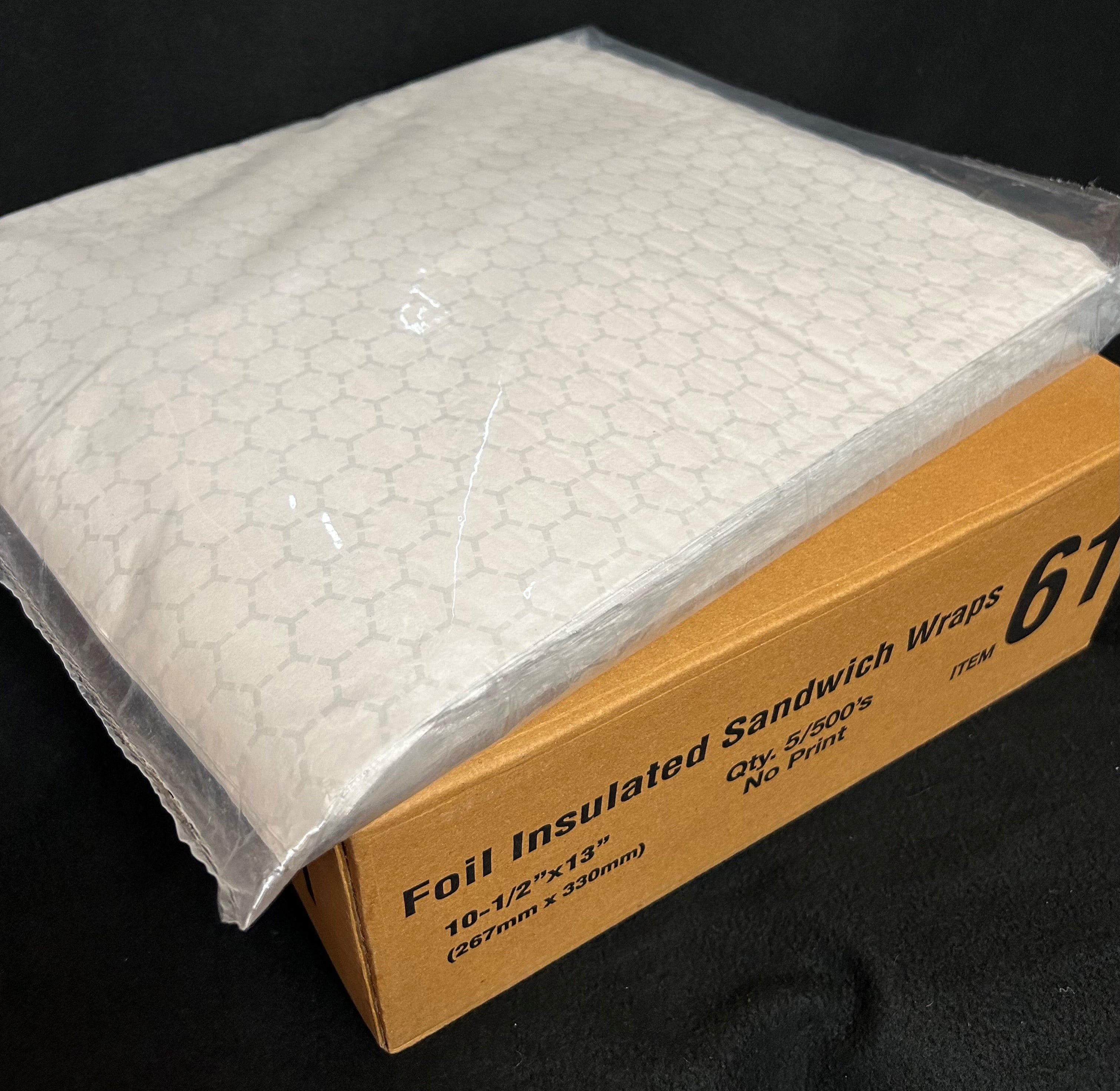 Insulated Cushion Foil Sandwich Wrap, 10.5" x 13", 2,500 sheets