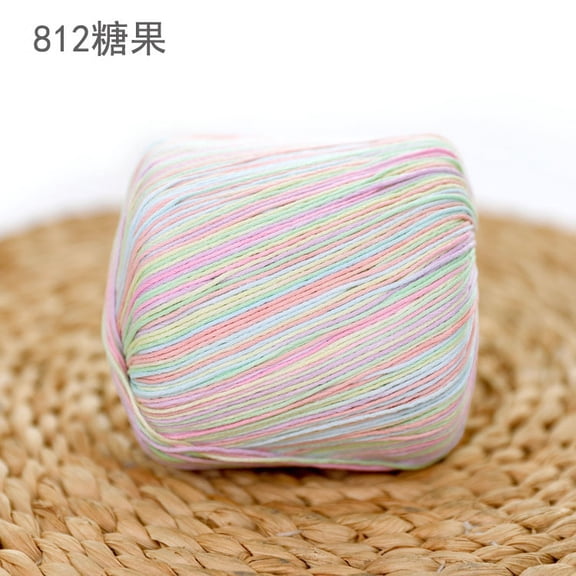 XmhyTop-A 80g Multicolor Crochet Thread Premium Cotton Thread for Detailed Handwork, Versatile Threadart Crochet Supplies,Multicolor 12