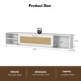 thumbnail image 3 of ARICOEASY Minimalist Floating TV Stand for up to 75" with Storage Cabinet Door for Living Room, White, 3 of 7