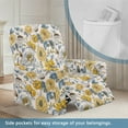 thumbnail image 3 of Whosucclay Chrysanthemum Print Recliner Slipcover-Stretch Soft Slip Reclining Chair Slipcovers 4-Pieces Furniture Protector for Recliner, Fitted Sofa Couch Cover with Pocket, 3 of 8