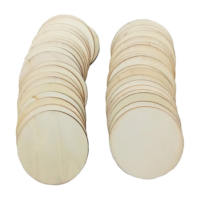 Wood Cutout DIY Multi-purpose Round Wood Embellishment Wood Piece for Wedding