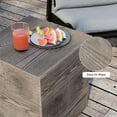 thumbnail image 5 of MOALCOFER Concrete Outdoor side table with Faux Wooden,Square Patio Accen Side Table, 5 of 6