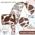 thumbnail image 2 of Dalrosia Cow Ribbon Cow Print Wrapping Paper Ribbon Black White Brown Cow Spot Ribbon Animal Print Wired Ribbon for Cow Theme Party Wreath Bow DIY Craft, 2.5"" X 10 Yard, 2 of 7