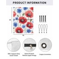 thumbnail image 2 of 4th of July RV Awning Sun Shade Screen 9'X7' Red Poppy Mesh Sunscreen Vintage Flower Awning Shade Screen with Zipper UV Blocker Completed Kits Universal Outdoor Canopy for RV Motorhome Camper Travel, 2 of 7