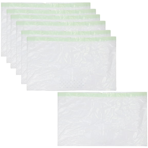 WINOMO Transparent Plastic Cat Litter Box Liner with Drawstring Handles for Use and Cleanup