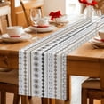 thumbnail image 5 of Table Runner - 120 Inch Long, Boho Aztec Kitchen Dining Table Runner Dresser Scarves, Ethnic Brown Strips Geometric Tribal Rustic Farmhouse Decor for Coffee Tables Wedding Party Banquet, 5 of 8