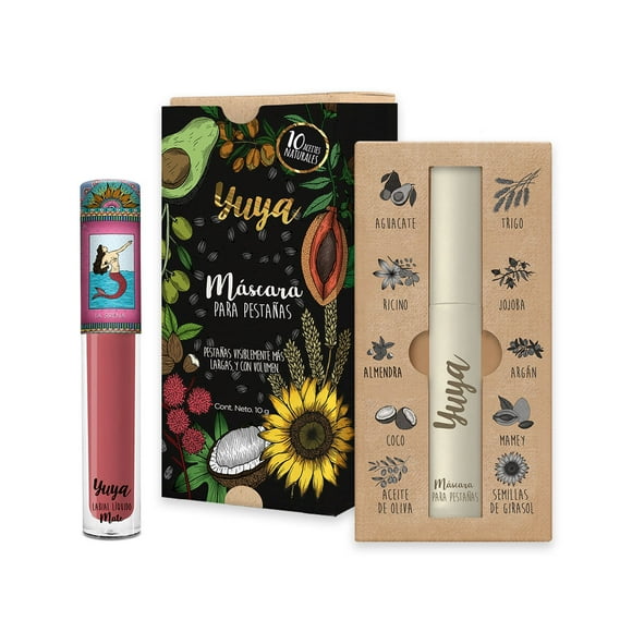 Set Máscara 10 aceites + Labial La sirena Yuya