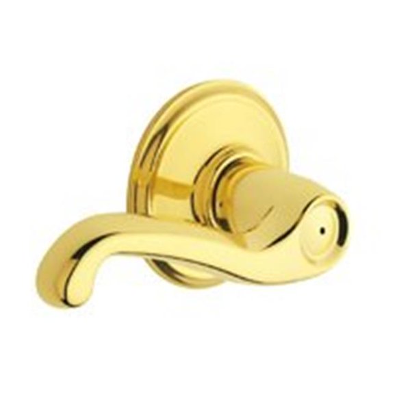 Schlage Lock F40VFLA605 Flair Privacy Lever Lock, Bright Brass