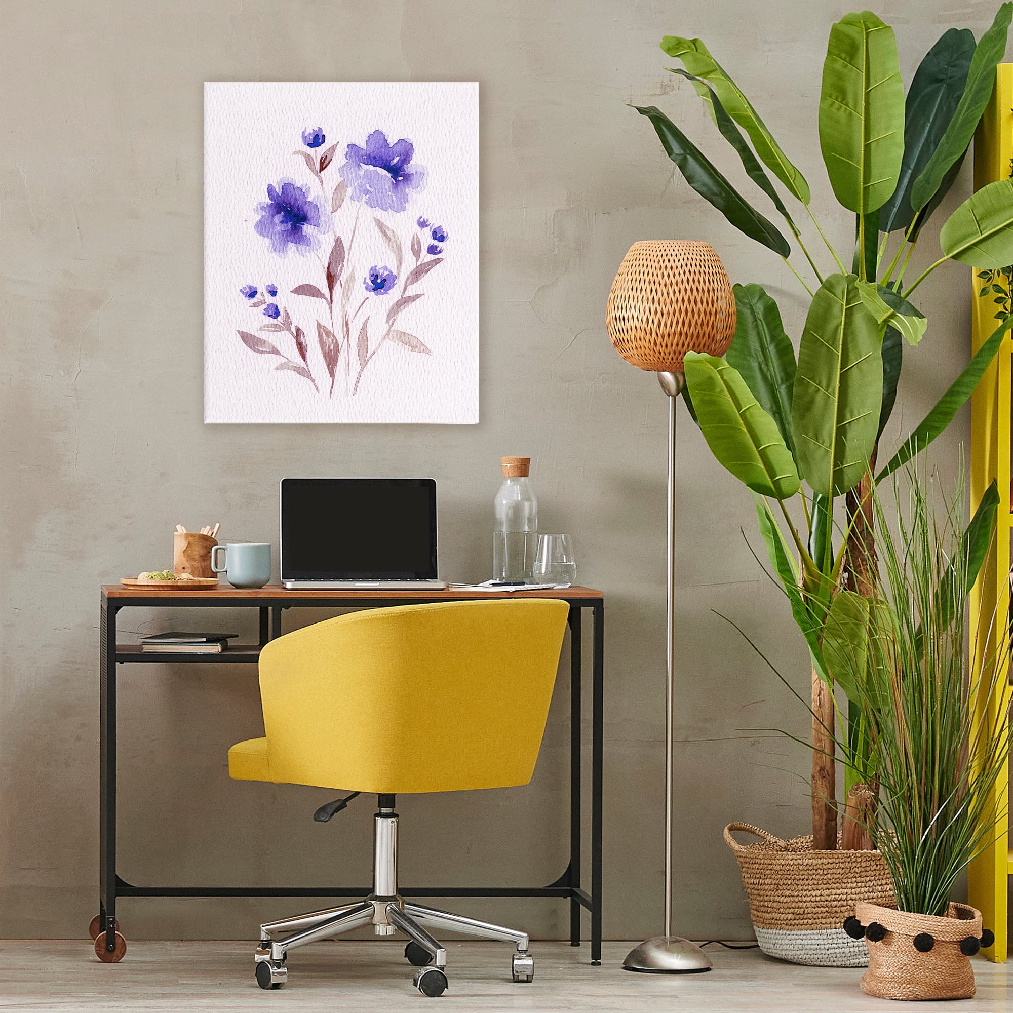 Stupell Industries Blooming Purple Flowers Canvas Wall Art, design by Leah Noel Art