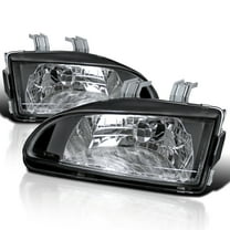Spec-D Tuning Black Headlights Compatible with 1992-1995 Honda Civic 2/3/4Dr L R Pair Head Light Lamp Assembly