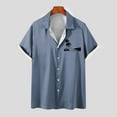 thumbnail image 2 of Camisas de Manga Larga para Hombres Blusa Cómoda de Cuello de Impresión, Camisa Casual de Poliéster para Uso Diario, de Fiesta Y de Primavera de Verano, 2 of 4