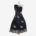 thumbnail image 2 of Zelouf Kai Swing Double Border Embroidery Stretch Lace  , Sewing, DIY, Crafts Fabric by the Yard, Black/quartz, 20 Yard, 2 of 2