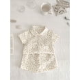 thumbnail image 3 of xiaxaixu Ensemble d'Été pour Filles Tout-Petits Chemise à Manches Courtes Col Rabattu + Shorts Décontractés Floraux, 3 of 9