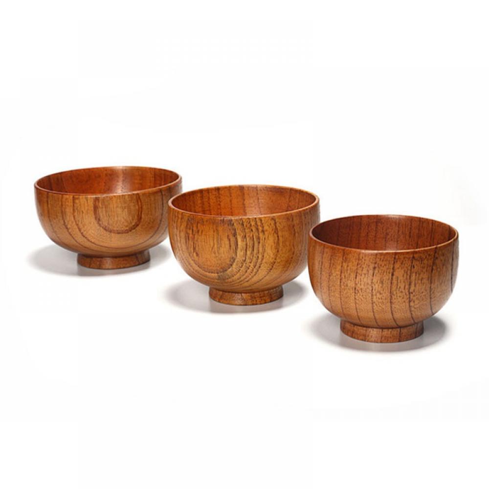 Home Japanese Tableware Creative-anti-hot Soup Bowl Chinese Wooden Bowl Round Bowl Special Bowl - image 3 of 7
