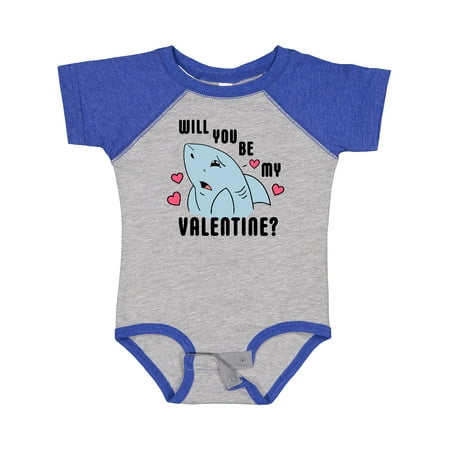 

Inktastic Will You Be My Valentine with Sad Shark Gift Baby Boy or Baby Girl Bodysuit