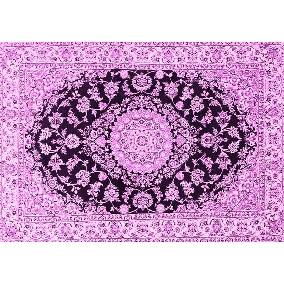 Ahgly Company Indoor Rectangle Medallion Pink Traditional Area Rugs, 2' x 4'