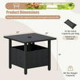 thumbnail image 3 of Gymax 2 Pcs Table d'Appoint d'Extérieur avec Trou pour Parasol de 1,89 Pieds' Base de Table pour Parasol de Patio Support, 3 of 10