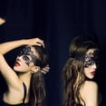 thumbnail image 4 of BYHONG Party Masquerade Sequins False FaÃ§ade Beaded Plush Butterfly Party Black One Size, 4 of 4