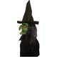 thumbnail image 4 of Decoraciones de Halloween, adornos de Halloween, regalos de Halloween, máscara de bruja de Halloween con sombrero, máscara de mueca de pelo largo, accesorios de baile aterradores, tocado de bruja, 4 of 9