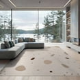 thumbnail image 2 of ODIKA 8'x10' Ivory Beige Abstract Modern Design Washable Area Rug Contemporary Inspired Motif for Dining Room, Large Office, Lounge, Non-Slip Chair-Friendly Mat, 2 of 7