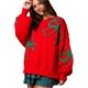 thumbnail image 2 of Sudadera con Cuello Redondo, Larga y Lazo para Mujer, Estilo Informal, Estilo Farol, Estilo Otoño, Estilo Y2k Rojo S, 2 of 8