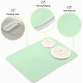thumbnail image 4 of Mint Green Dish Drying Mat for Kitchen Counter Green Drying Mats Ultra Absorbent Reversible Microfiber Kitchen Countertop Protector Dishes Pad Medium 16x18 inch, 4 of 7