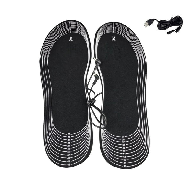 LSLJS 1 Paire de Semelles Chauffantes Tampons Électriques Chauffe-Pieds Unisexes Semelles Rechargeables par Usb, Semelles pour Femmes