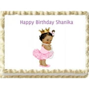 Princess Ballerina Personalized Edible Cake Image Party Topper Decoration- 1/4 Sheet p17