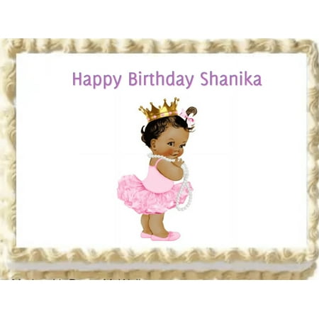 Princess Ballerina Personalized Edible Cake Image Party Topper Decoration- 1/4 Sheet p17