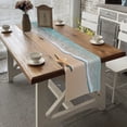 thumbnail image 4 of Table Runner 13*72 In,Set Of 1 Beautiful Sandy Beach With Clear Blue Water And Gentle Waves High Density Cotton Linens Machine Washable Table Runner For Kitchen Dining Table Coffee Table Decor, 4 of 4