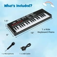 thumbnail image 3 of Costway Kids Piano Keyboard with 8 Rhythms 8 Tones 22 Demos for 3+ Years Old Boys & Girls Black, 3 of 10