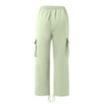 thumbnail image 5 of Godokuleh Mens Casual Joggers Pants Hiking Drawstring Chino Cargo Pants Straight Leg Pants Mint Green 2XL, 5 of 5