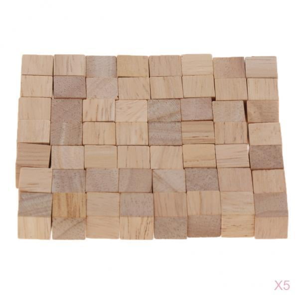 500pc Natural Wooden Building Blocks Toy Bricks Pine Wood Toy DIY Projects 
