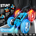 thumbnail image 3 of HNH Remote Control Car, RC Cars Toys for Kids Ages 4-12, Stunt Car with LED Lights & 360° Flips, 2.4GHz, 2 Batteries, Blue, 3 of 9