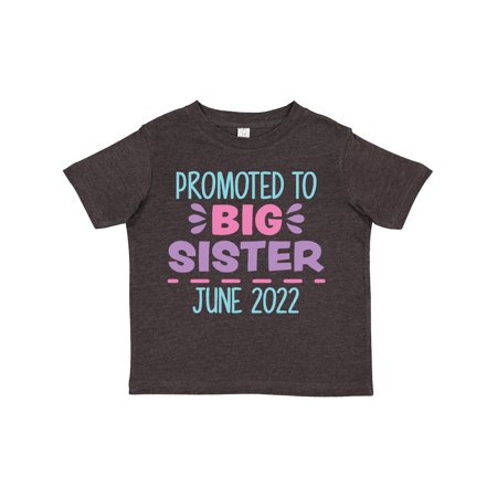 

Inktastic Promoted to Big Sister June 2022 Gift Toddler Toddler Girl T-Shirt
