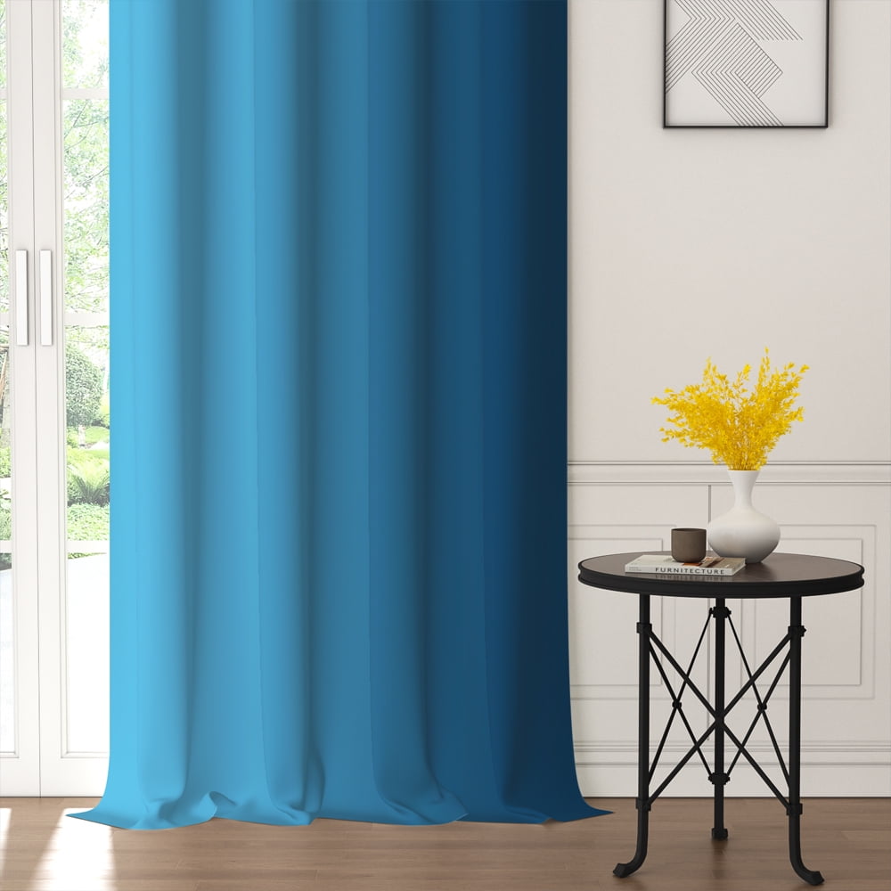 Lfeey Navy Blue Gradient Curtains, Room Darkening Curtains Set of 2, 52x84 inch