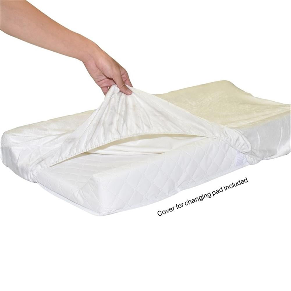 AFG Baby Furniture Grace 3-Drawer Changing Table with Contoured Changing Pad, Pecan