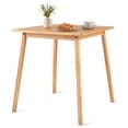 thumbnail image 1 of Gymax 27.5'' Square Bamboo Dining Table for 2-4 People Dinner Table for Dining Room, 1 of 10