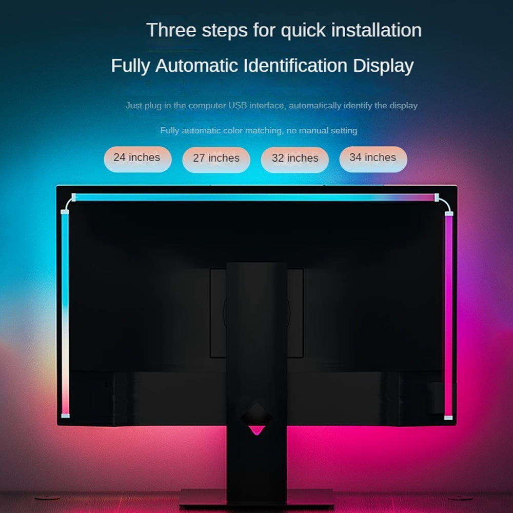Skydimo Sync RGB Light Strip, 16M Color USB LED for Computer Gaming & Room Decor - Screen/Music Mode